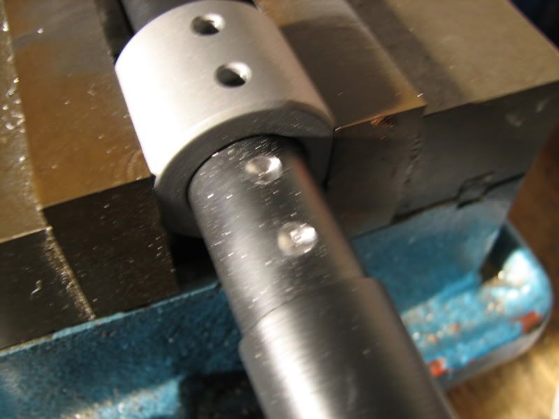 Jig for drilling gas blocks for taper pins